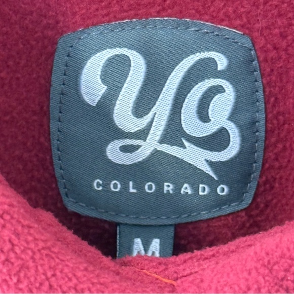 YO Colorado Orange/Purple Button Up Collared Fleece Shirt Jacket M - Picture 5 of 8